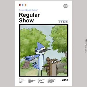Regular Show Poster | Regular Show Print | TV Series Poster | Vintage Retro Art Print | Minimalist Poster | Flexible Sizes