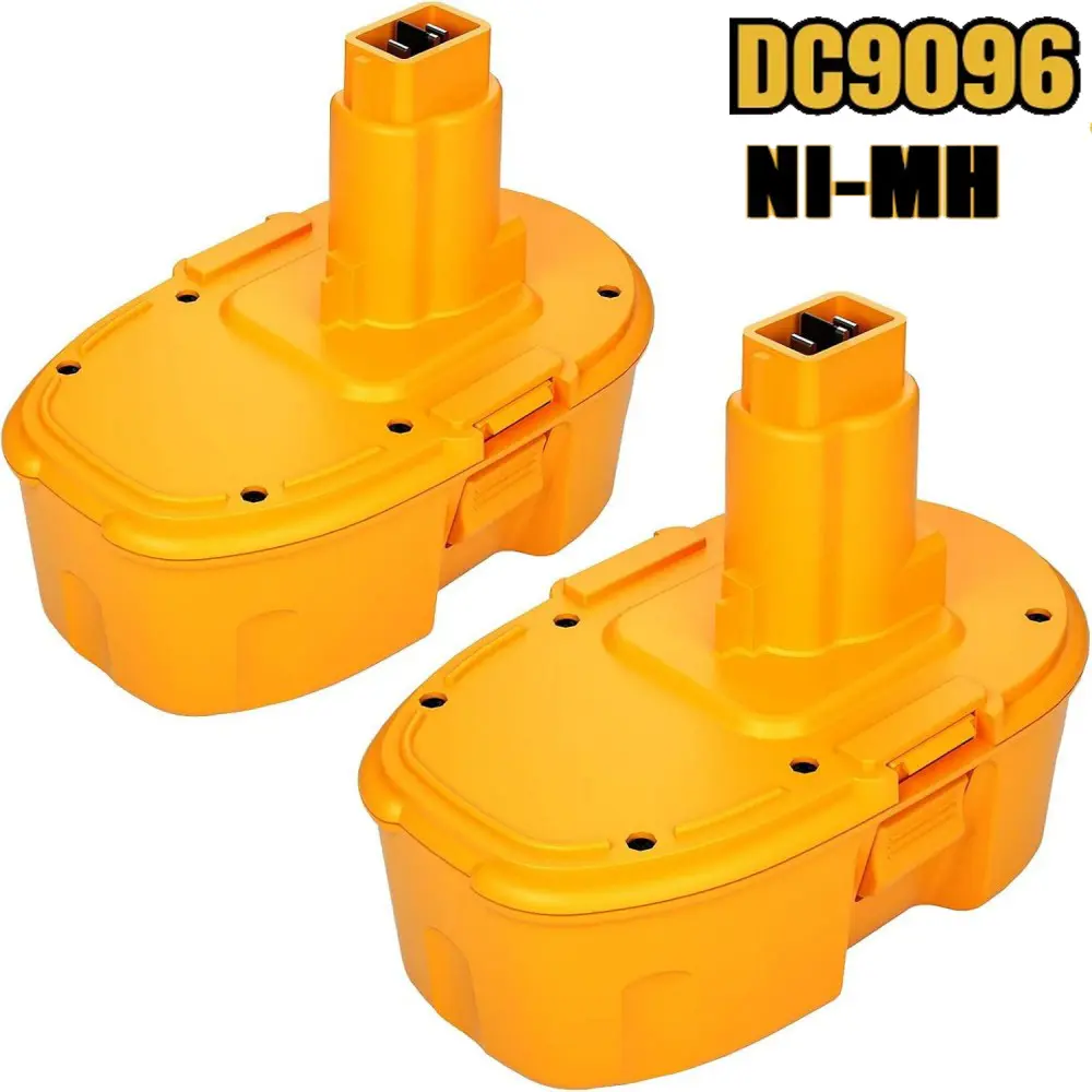 NI-MH Replacement Batteries (2-Pack, 4800mAh High Capacity) for Dewalt 18V Power Tools, Compatible with DC9096, DC9099, DC9098, DW9099, DW9098