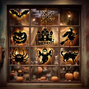 8-Piece Halloween Light Decoration Set, Spooky and Festive Indoor/outdoor Lights for Halloween Parties, Perfect for Trick or Treat Decor