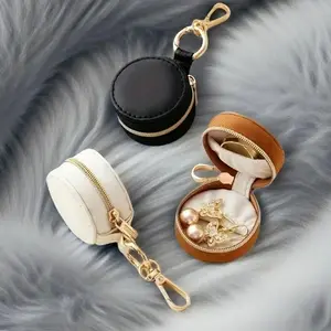 Portable Mini Jewelry Storage Box, Compact Design Jewelry Organizer, Jewelry Display & Storage Box for Earrings, Rings, Mini Lipstick, Travel Accessories