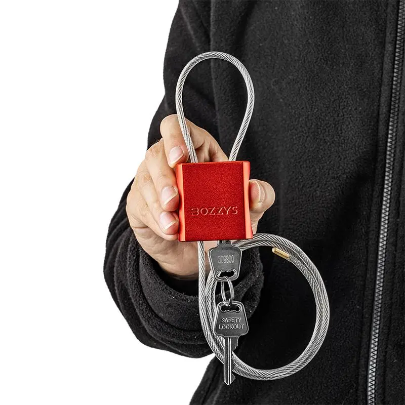 BOZZYS Adjustable Multi-Purpose Cable Lock, Bicycle Locks with 3 Keys, Portable Security Solution for Locker, Gate