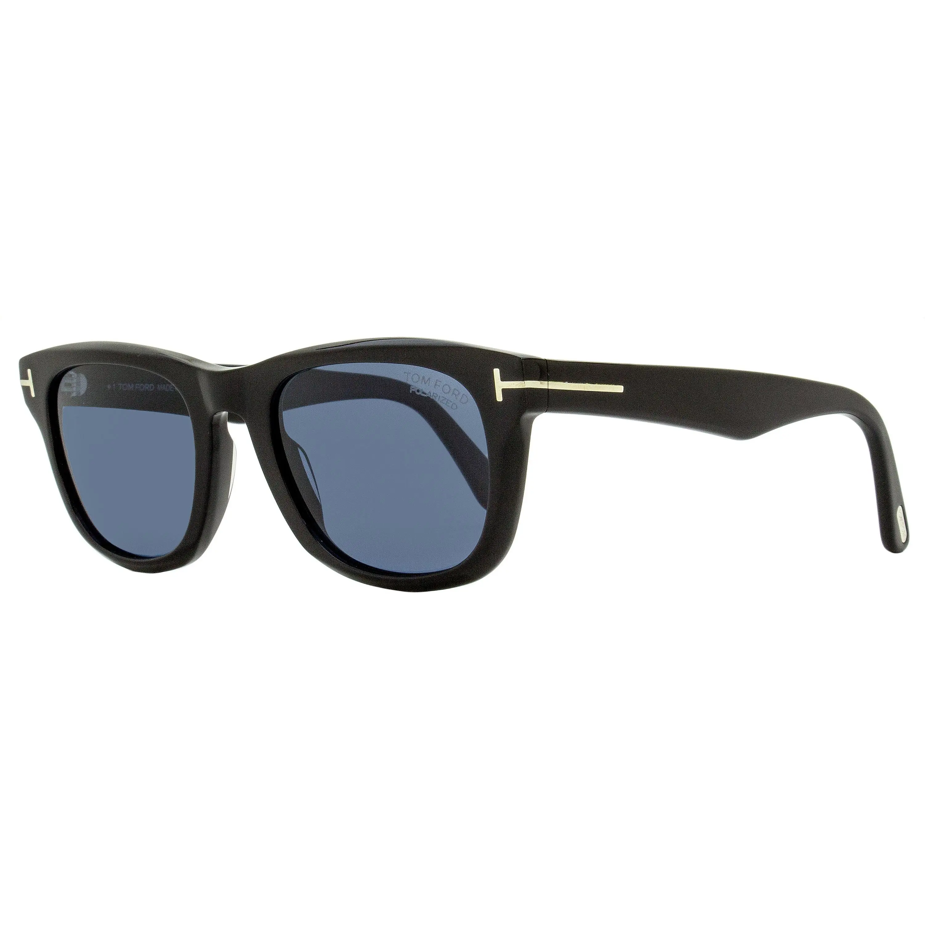 Tom Ford TF1076 Kendel Rectangle Men's Sunglasses, 01M Black, 54mm, Anti-UV Polarized UV Protection Lens, Anti-Uv Polarized Men's Sunglasses