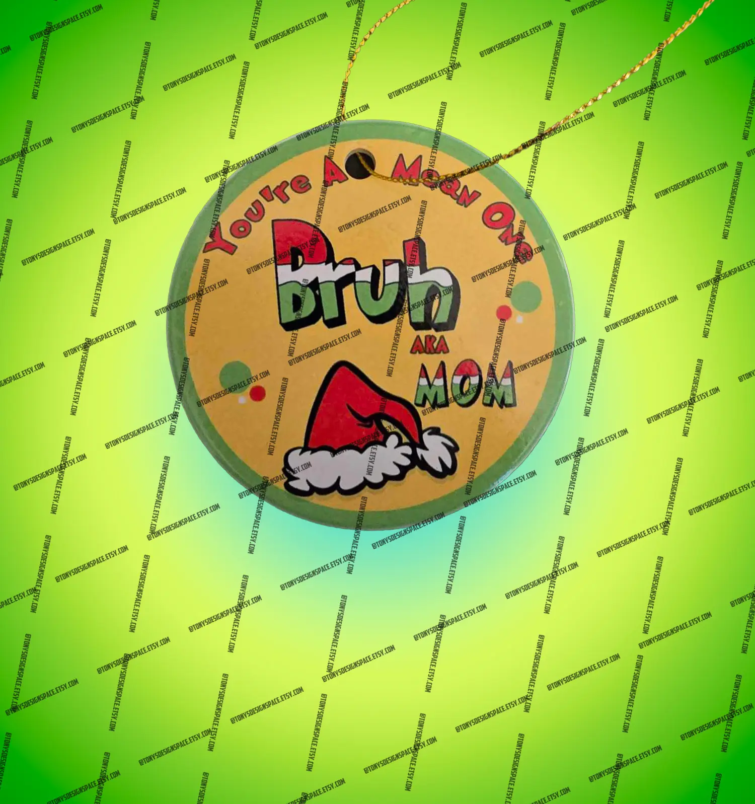 Bruh Aka Mom Ceramic Christmas Ornament - Festive Home Decor