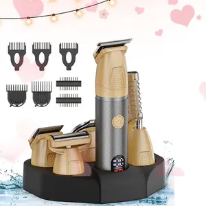 New Magnetic Cutting Head Beard Trimmer Set - Waterproof and Easy to Clean 6-in-1 USB Rechargeable, Easy to Carry