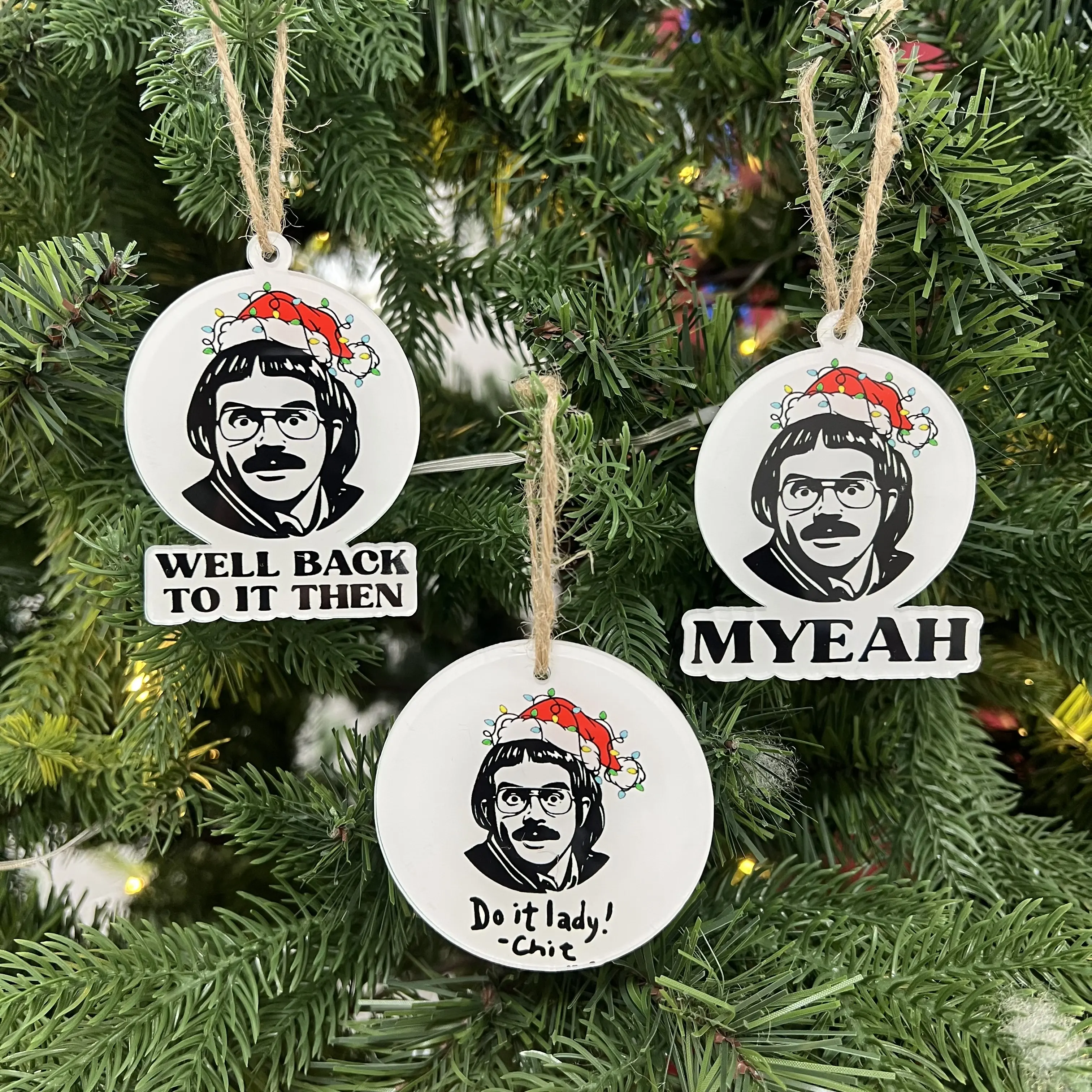 Do It Lady Christmas Ornament, Funny Christmas Ornament, Retro Comedy Christmas Keepsake, Funny Meme 2025, Parody Xmas, Meme Christmas Decor