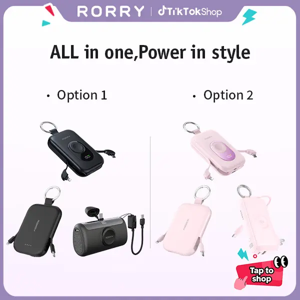 RORRY 3-in-1 Ultimate Charging Bundle (2 Options) | 30W 20,000mAh Laptop Power Bank + 20W 2-Cables Lightweight Charger + 5K/10K mAh Power Bank | All-in-One Kit for iPhone, MacBook, Apple Watch,Samsung backtoschool