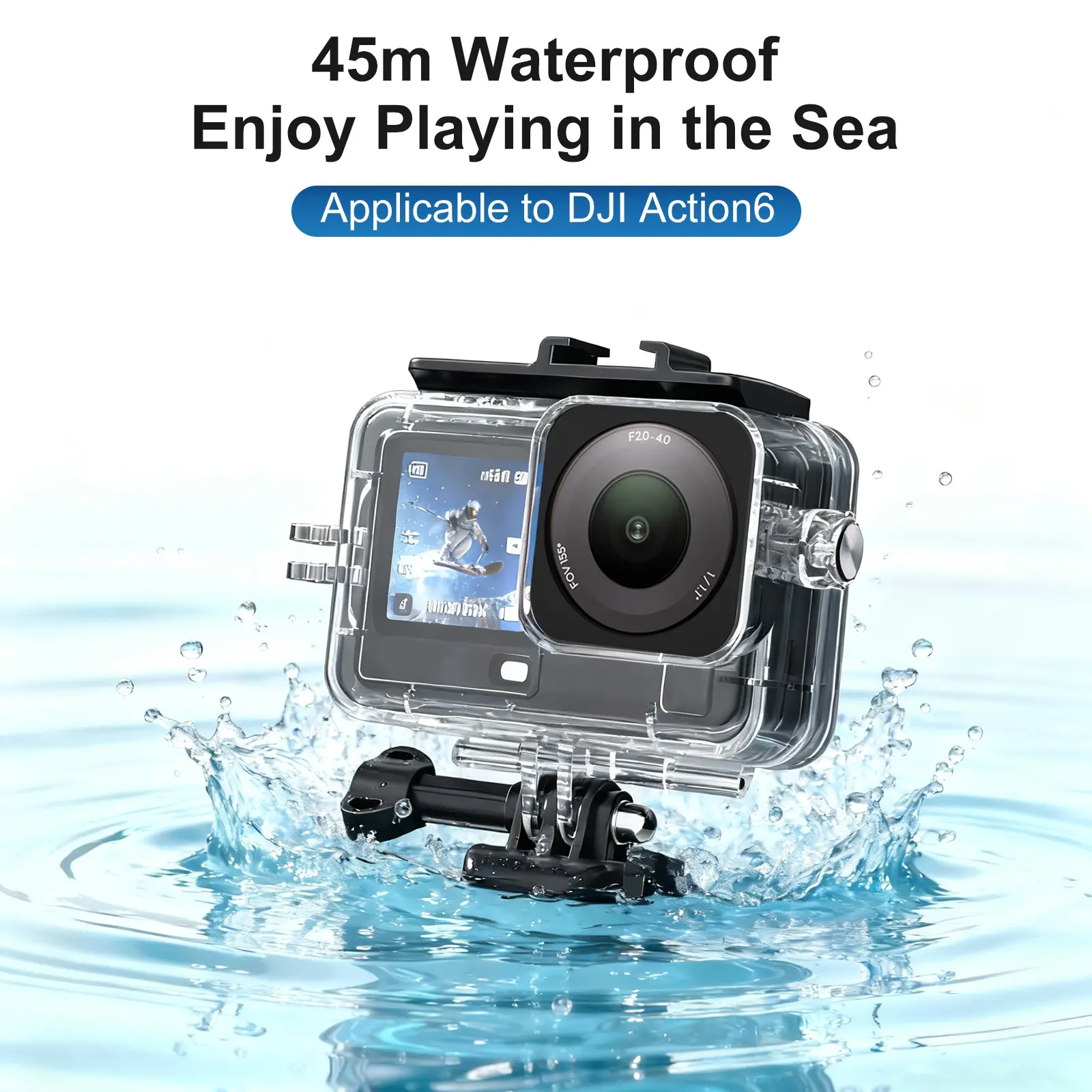 Waterproof Case for Dji Osmo Action 6, Durable Protective Cover, Essential Accessory for Dji Action6, Perfect Fit Dive Shell, Photography Camera Accessories