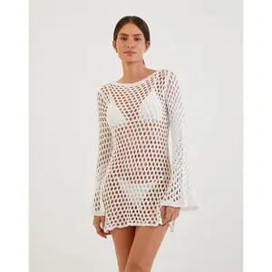 Knit Belle Short Cover Up - Off White