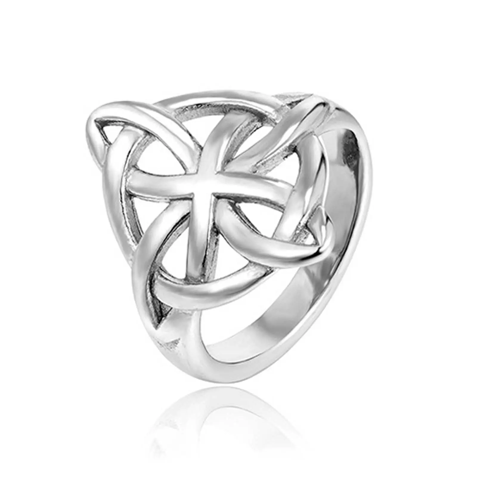 Unisex Witch Knot Braided Stainless Steel Medieval Viking Ring - Cultural Heritage Jewelry, Daily Fashion Accessory, Viking Rings, Medieval Viking Rings