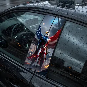 Flag Car Door Trim Sticker Vinyl Waterproof Personalized Creative Decoration Truck Window Funny Decals B-pillar sticker Automotive Accessories