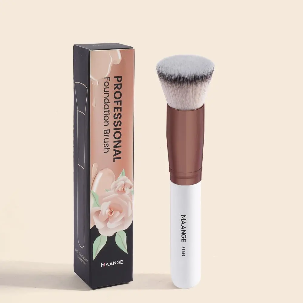 MAANGE Flat Top Round Brush for Foundation, Strong Powder Grip Makeup Brush with Fine Bristles for Liquid, Powder, Bronzer Concealer, Trending Beauty Products, Makeup Products, Cosmetic Brushes, Makeup Blending Brush