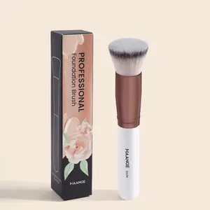 MAANGE Flat Top Round Brush for Foundation, Strong Powder Grip Makeup Brush with Fine Bristles for Liquid, Powder, Bronzer Concealer, Trending Beauty Products, Makeup Products, Makeup Blending Brush