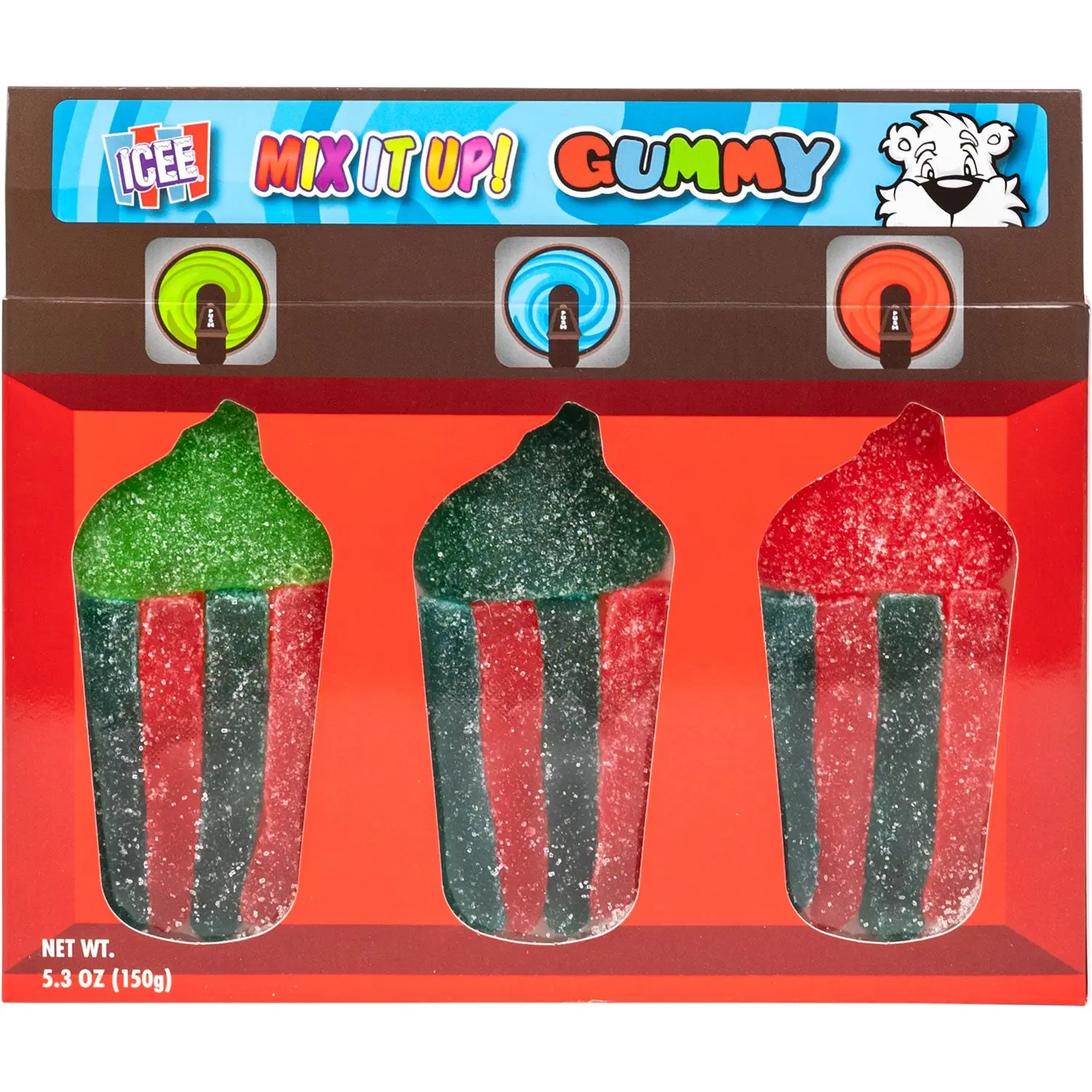 ICEE Mix It Up Gummies | ICEE Slushie Cup Shaped Gummy Candy | 5.3 oz