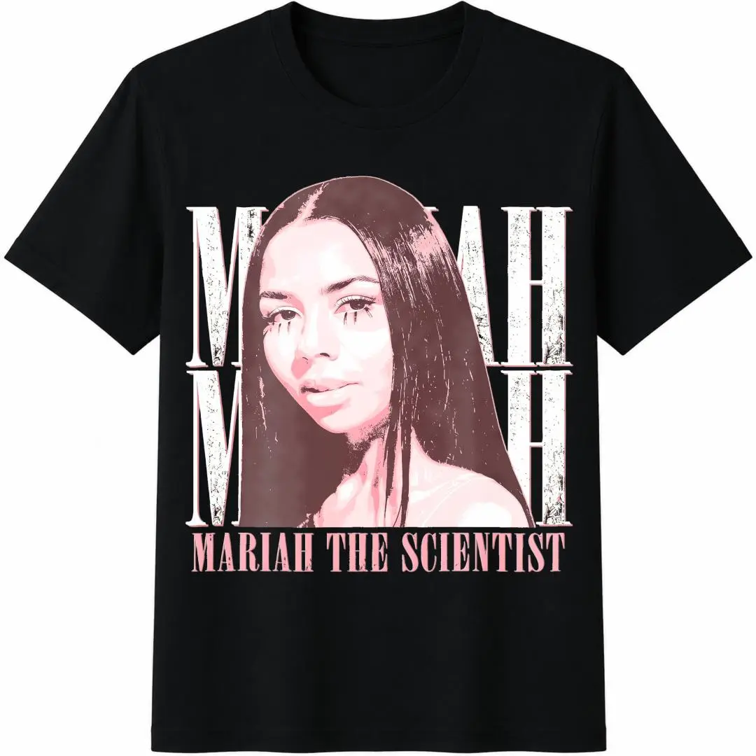 Women Men Mariah Scientist Rapper Young Hip-Hop Tee Tshirt, Women Tee Classic Free Thugs Print Round Neck Short Sleeve T-Shirt Vintage Streetwear Graphic Oversized Cotton Women Tops&High Street Printed T-Shirt