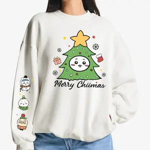 Merry Chiimas (Printed on sleeve version) Sweatshirt, Anime Inspired Christmas Shirt, Unisex Shirt, Christmas gift for Men Women