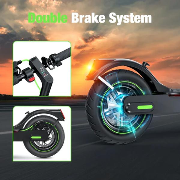 【summervibes】Long Range Commuter Electric Scooter, 22MPH/18MPH Max Speed, 21 Miles Long Range,10''/8.5'' Tires,  Folding Electric Scooter Adults with Head Lights