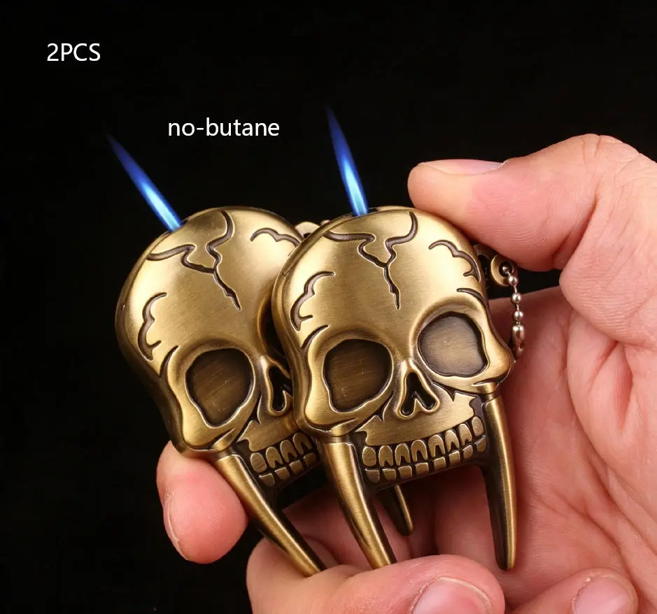 (No butane) Creative Shape Lighter, Open Flame Windproof Lighter, Portable And Small, Adjustable Flame, Rechargeable, For Fireplace, Candle Lighting, Wedding, Cooking