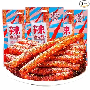 Spicy Strips 3 Packs Latiao Spicy Gluten Classic Chinese Special Snack Food, Vegan, , , 68g/2.39 Ounces per Pack (Pack of 3) Flavor E160C