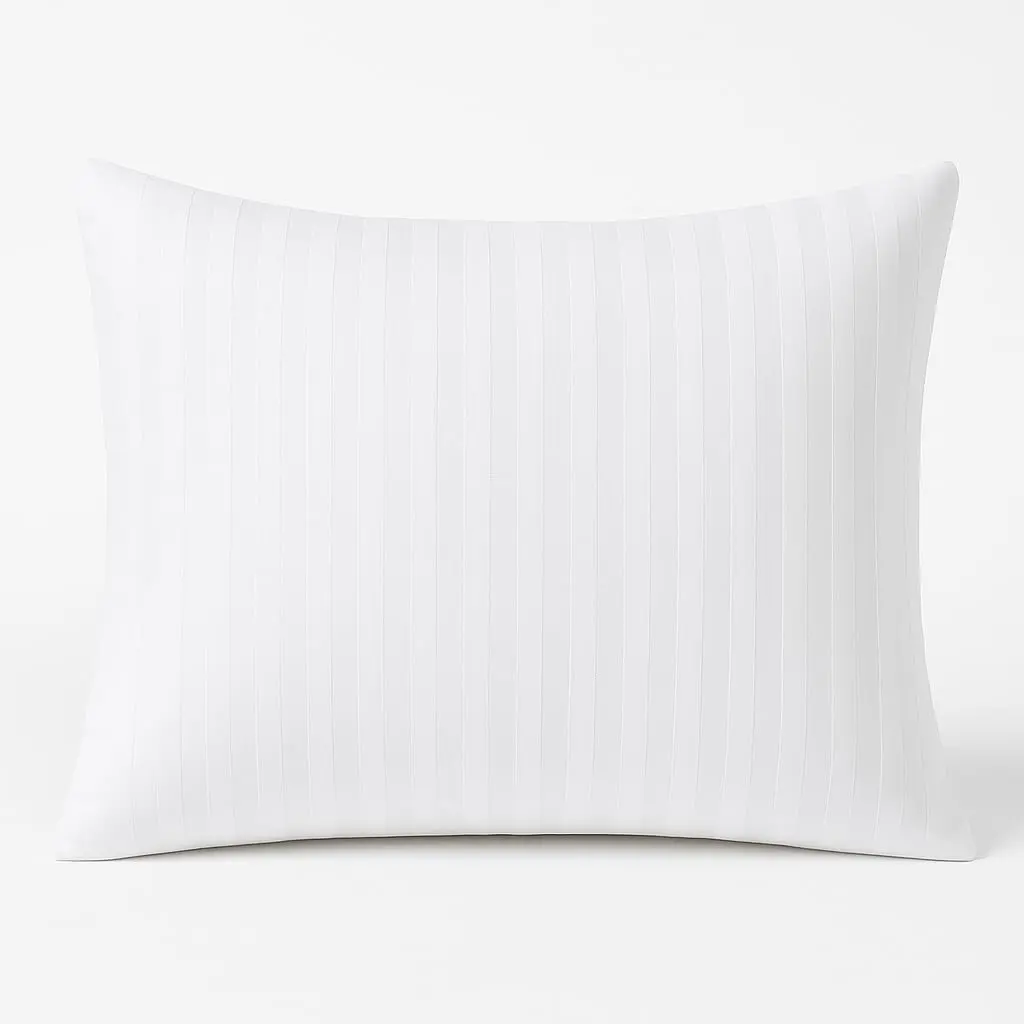 T-250 Stripe Pillow Shams – Hotel-Grade Bedding for Airbnb, VRBO, Property Management & Commercial Hospitality - Bulk 12 Pack