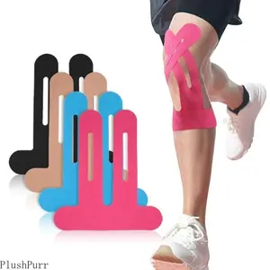 12-Pack Knee Muscle Tape | Kinesiology Sports Tape | Runner's Knee Support | Knee Muscle Patch