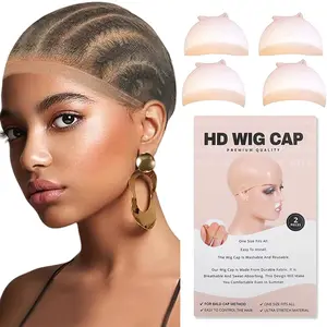 Invisible Hd Wig Cap Thin Stocking Cap Nylon Stretch Mesh Hd Wig Caps Hair Net For Weave Sheer Hd Wig Cap For Wig