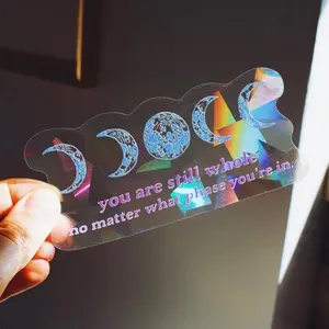 Moon Phases Suncatcher Window Decal Rainbow Maker