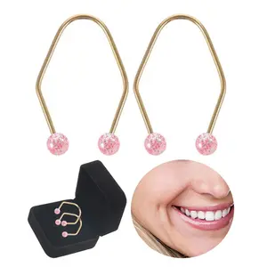Dimple Makers for The Face, 2 Counts/set Dimple Trainer To Create A Beautiful Smile, Pink Develop Natural Dimples for Cheeks Ball, Beauty Roller, Face Lifting Roller, Facial Beauty Instrument