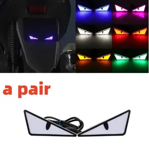 2pcs Motorcycle Demon Eye LED Lights, Mini Brake Tail Light Decorative Lamp, Motorcycle Parts