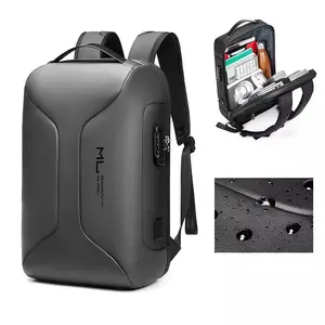 15.6 Inch Laptop Backpack Anti-Theft Waterproof Business Travel Bag with USB Charging Port & Luggage Strap Durable Oxford Daypack for Work College Commute Water Resistant