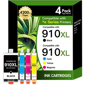 910XL 910 8025e 8015e Ink Cartridges Combo Pack Replacement for  Printer 910 XL 910XL/910 Black and Color Multipack for OfficeJet Pro 8015e 8025e 8020 8028e 8035e 8034e 8020e 8010 8028