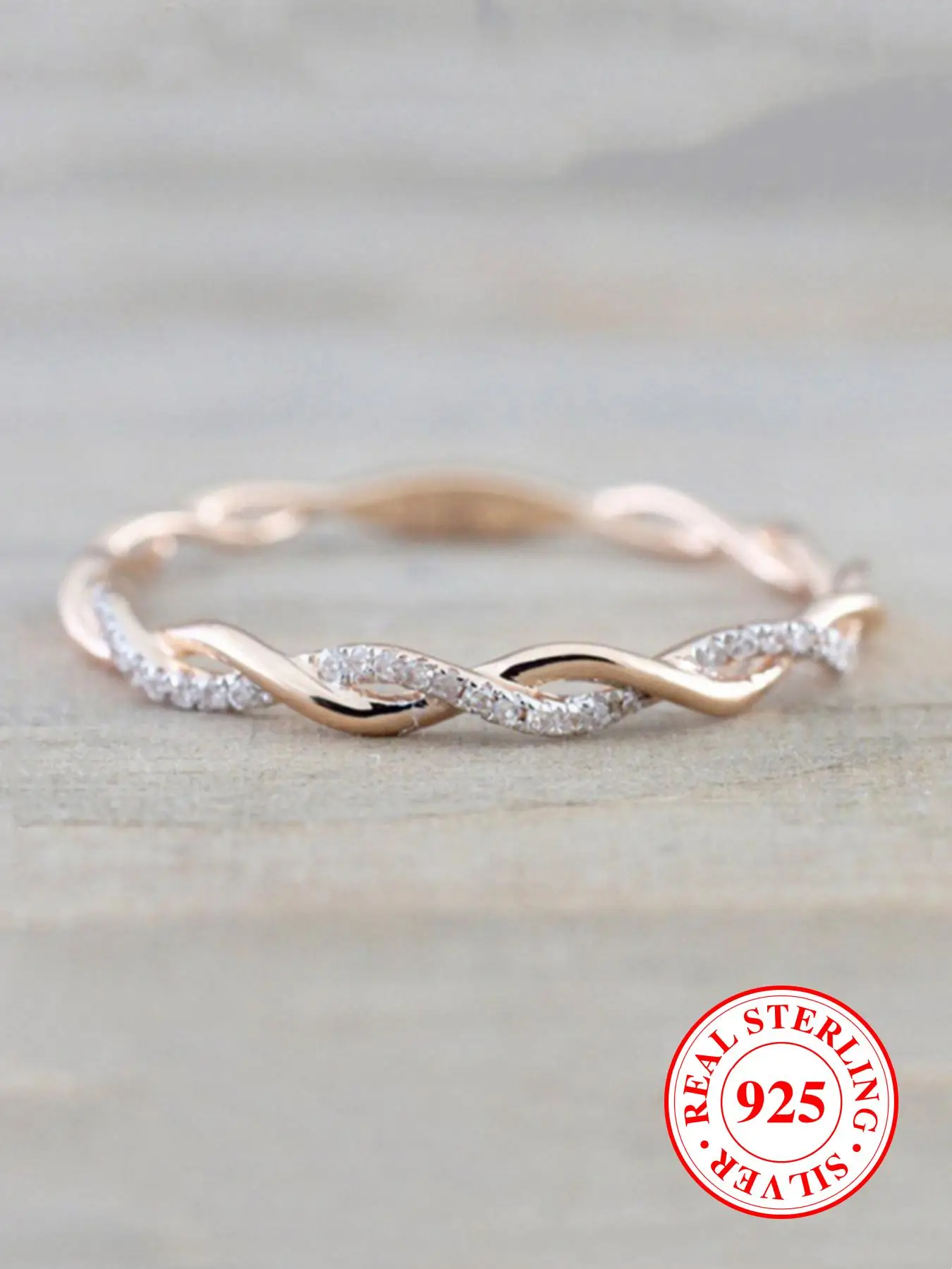 S925 Sterling Silver Infinity Design Ring, Fashion Accessories for Women & Girls, Trendy All-match & Exquisite Jewelry for Birthday Gift