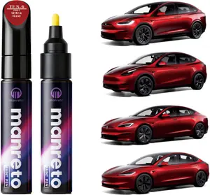 Touch Up Paint for Tesla Model Y/3/X/S Multi-Coat Red —Color-Matched, Quick & Easy Car Scratch Remover Pen, Long lasting & Waterproof Car Paint Touch Up, Like-New Finish repair kit