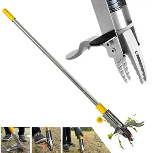 GETYEA Weed Puller Tool, 48" Stand Up Weeder Garden Tools,Made with All Steel Handle & 4-Claw Steel Head,Easy-Eject Mechanism,Remove Weeds Without Bending Or Kneeling