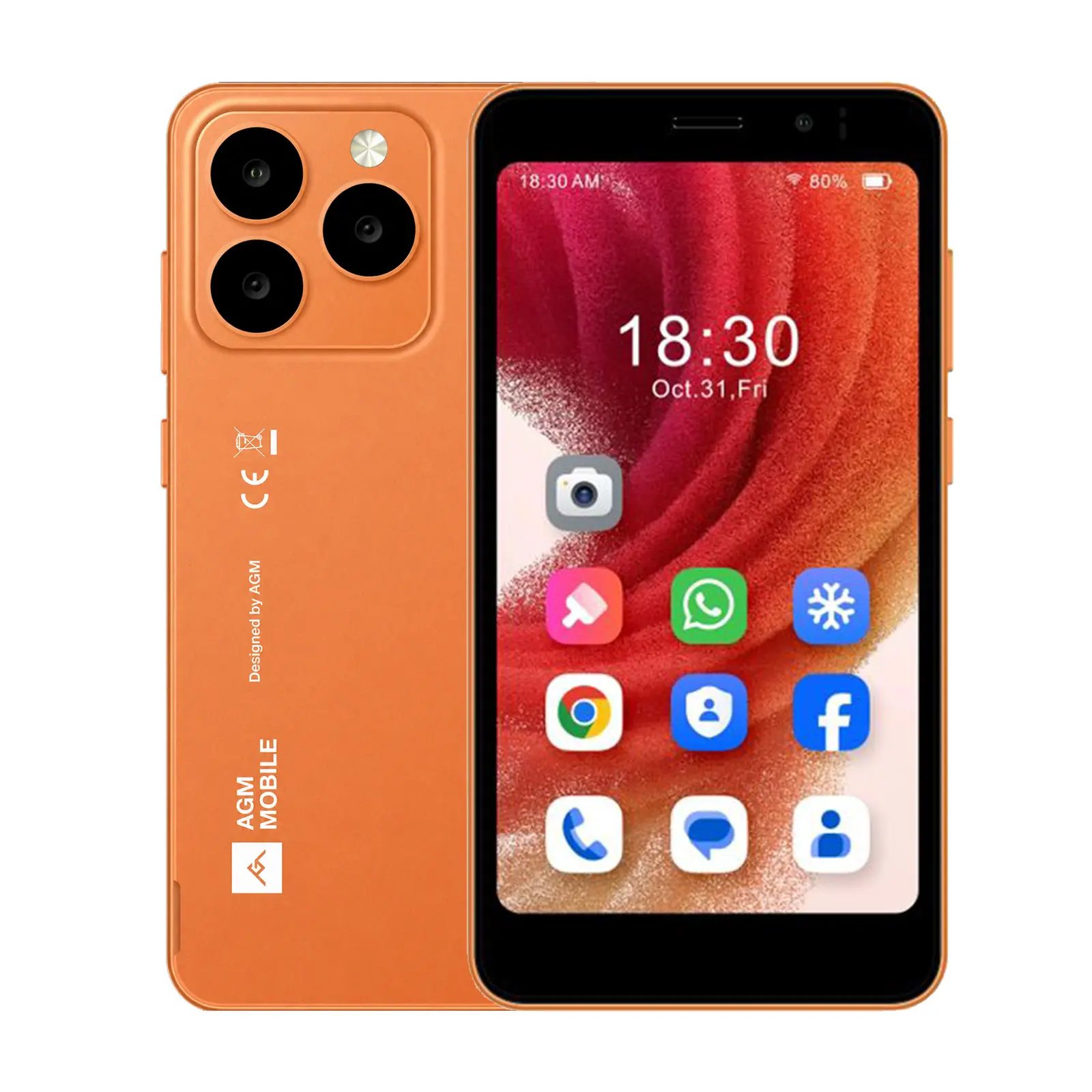 AGM N2 Mini Durable Rugged Smartphone - 4.96" HD Screen, 3GB RAM, 32GB ROM, 3000mAh Removable Battery, Android 16 GO, 4G Waterproof, T-Mobile SIM Support, Type-C, Budget-Friendly Travel Mobile Phone (Batteries & Cells Included) Blue, Water Proof, Dust Res