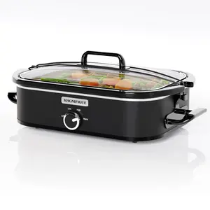 Magnifique 4-Quart Slow Cooker with Casserole Manual Warm Setting - Dishwasher Safe Crock for Parties & Family Meals