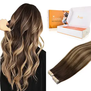 Doores Tape in  Remy Human Hair Extensions Natural Straight 14-24" Length for Everyday Use SpringStatements