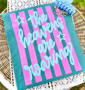 Comfort Colors The Heavens Are Roaring Shirt, Whimsical Faith Tee, Dainty Stripes & Girly Religious Apparel, Love Like Jesus