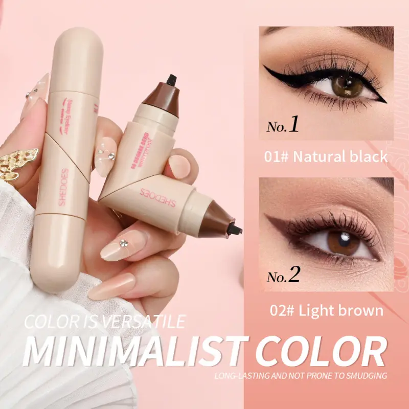 Rotating winged eye liner stamp Pen - Dual Head Cat Eye Stamp & Liner for Beginners,Quick Easy Wing in Seconds, WaterproofSmudge Proof Quick Dry Formula, PerfectMakeup Gift for Her, Waterproof Liners, Liquid Eyeliner Pen