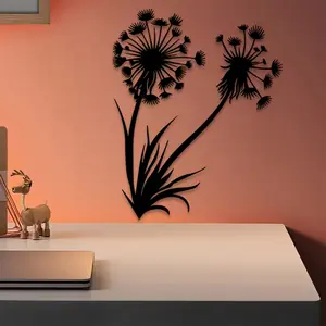1pc Dandelion Metal Wall Art, Dandelion Statue Mural, Perfect for Garden Wall, Coastal Wall Decor, Summer Decor, Ideal Gift for Beach Houses, Salt-Resistant Metal