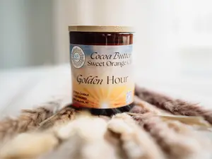 Golden Hour Candle, Hand-Poured Cocoa Butter and Sweet Orange Chili Candle