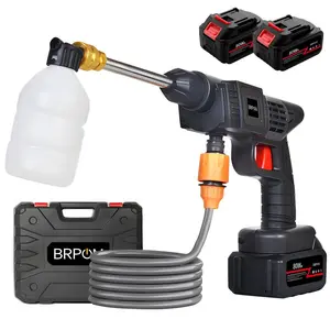 BRPOM (Configuration UP) Portable Cordless Car Wash Spray Gun High Pressure, Set of Rechargeable Cordless Car Wash Tools & Accessories, Multifunctional Car Wash Tools, Men's Gifts, Pressure Washers, Power Tools, Hoses