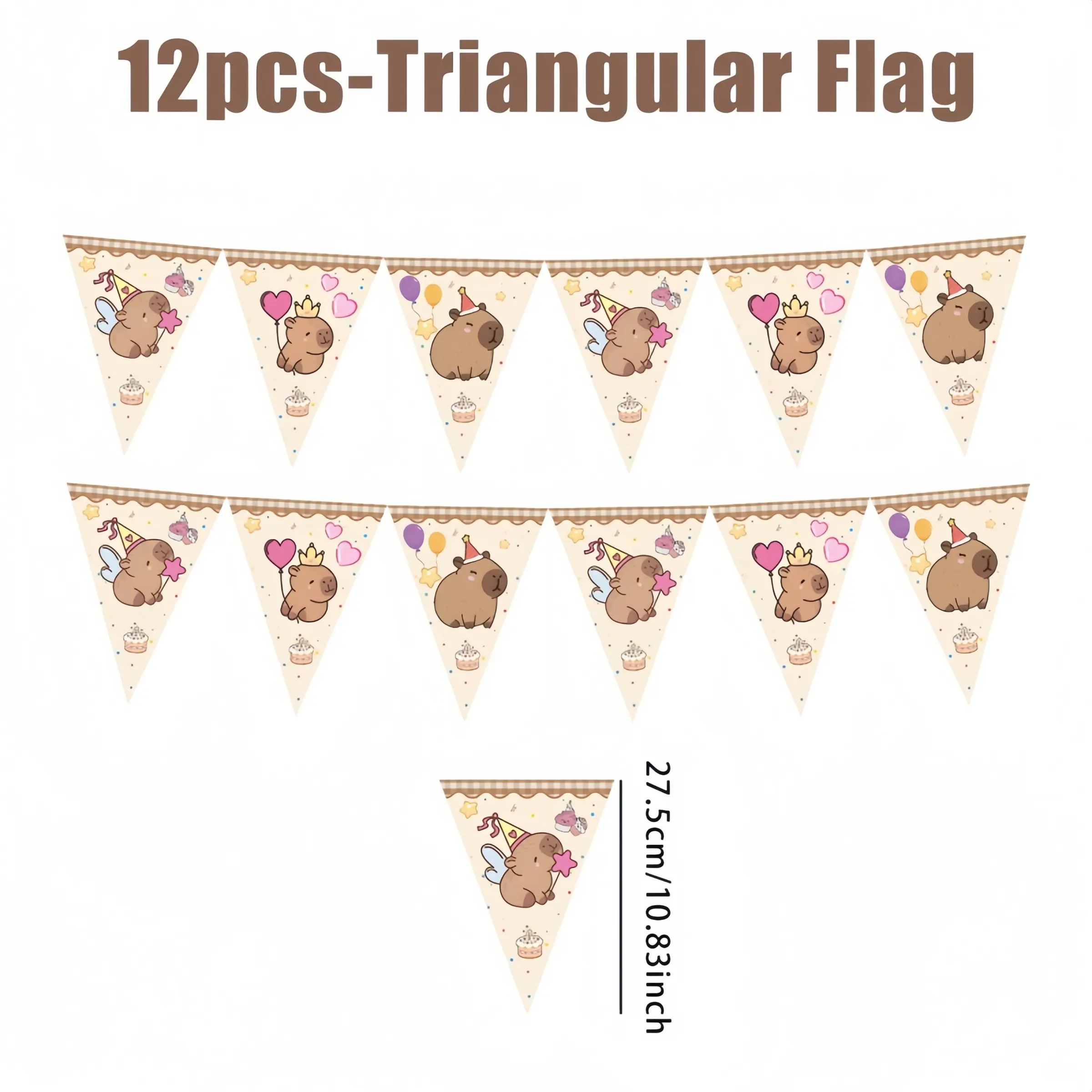30 Pieces Capybara Birthday Party Decorations,Capybara Birthday Party Supplies,Capybara Birthday Cupcake Topper,Capybara Banner,Birthday Balloon Decorations for Kids Capybara Theme