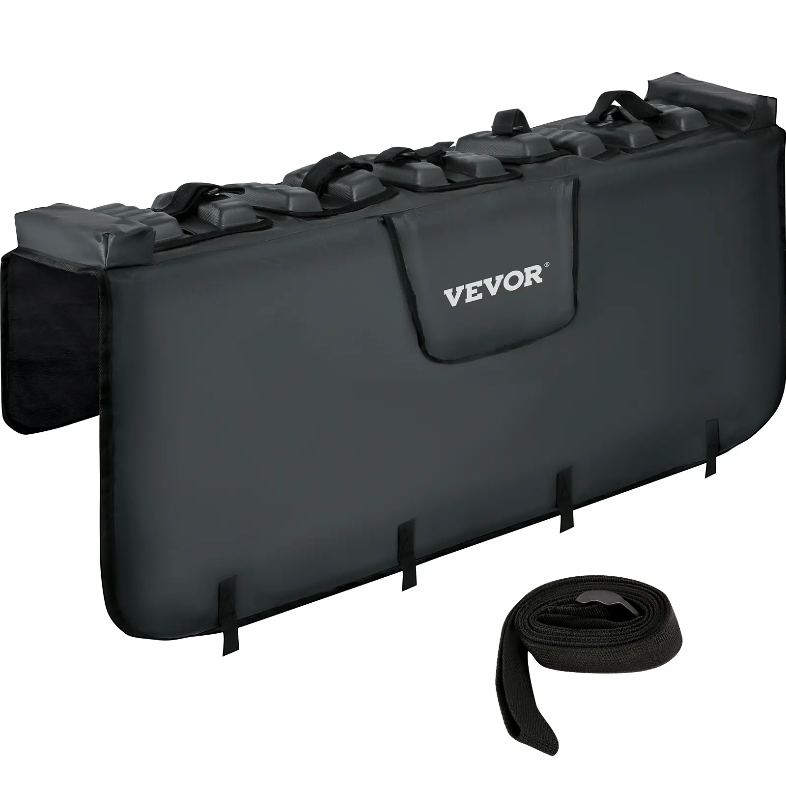【Summerfinds】VEVOR Tailgate Pad 54" Wide Pickup Truck Tailgate Bike PadBike Tailgate Protection Cover Carries up to 5 BikesTruck Bed Bike Pad with PVC Outer LayerTool Pocket and Straps