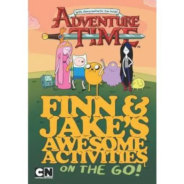 Used Hardcover Adventure Time Activity Book - Finn and Jake's On-the-Go Compact Used Copy (0.5 lb), English Educational Reading Material with Fun Puzzles, Mazes, Doodles