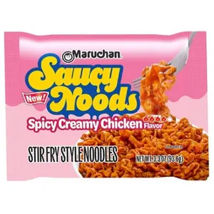10x Maruchan Saucy Noods Spicy Creamy Chicken Noodle Soup Treats Party Favor Snack 3.3oz