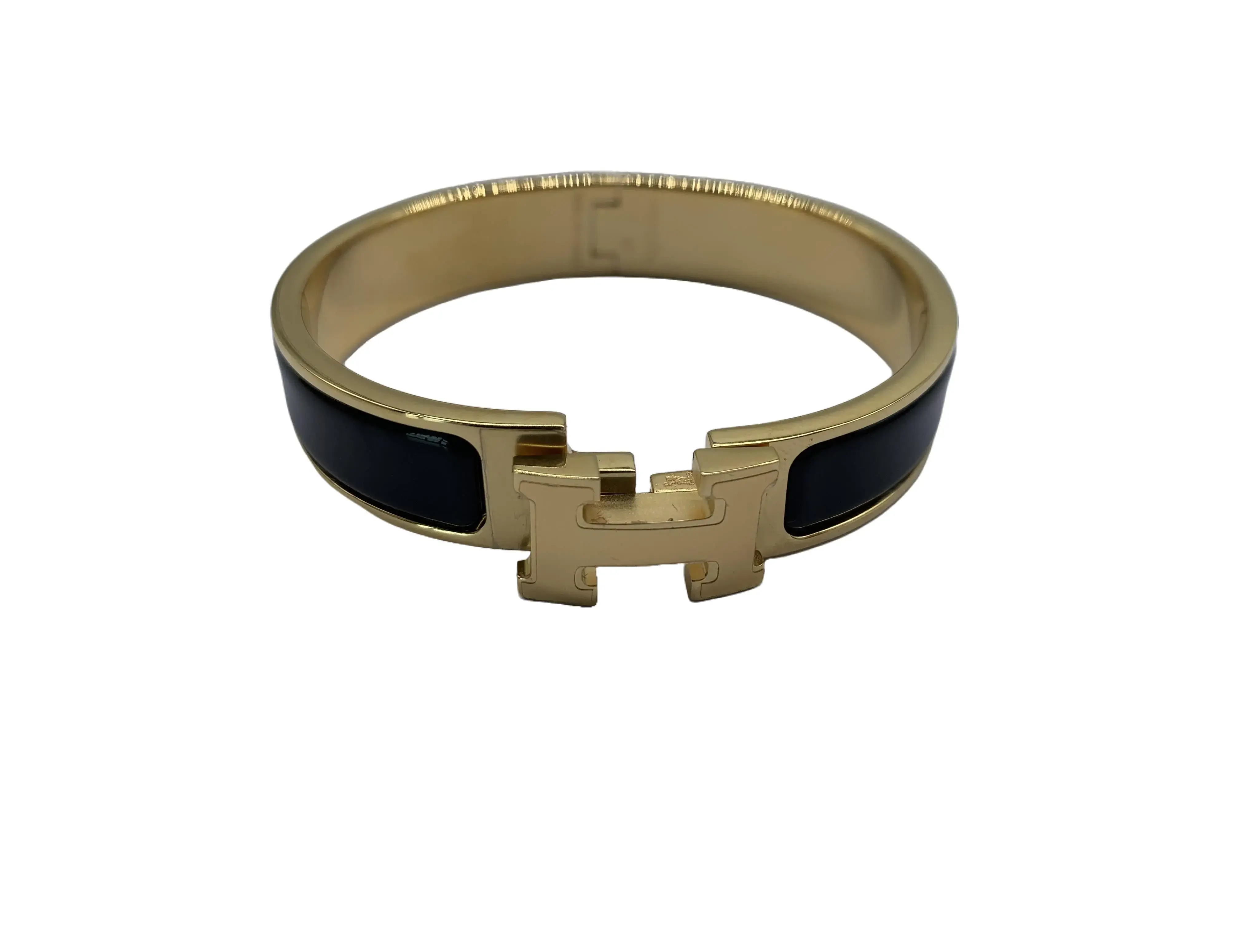 Pre-owned Hermès H Enamel Click Hinge Bangle/AR03121501/1501