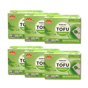 Morinaga Morinu Silken Tofu Organic 340g - 6 Packs USDA Certified Non-GMO Plant-Based Protein for Soups Stir-Fries Smoothies & Desserts