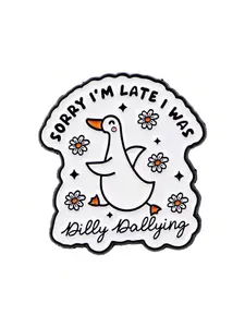 1pc Funny Cute Enamel Pin Floral Brooch Lapel Pins Badges On Backpack Women's Brooch Bouquet Daisy Pin Clothes Gift Jewelry Fashion
