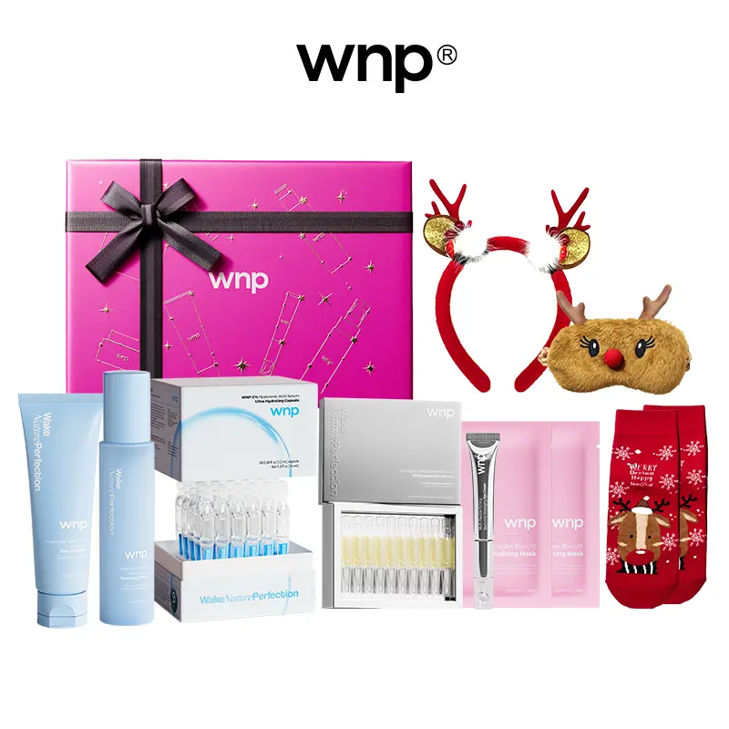 [WNP Official] WNP Skin Revival Set | Cleanser + Toner + HA Serum + Oil Serum + Eye Cream + Collagen Mask + Warm Set | 4D Hyaluronic Acid, Ceramides, Peptides, Centella Asiatica Extract, Collagen | Hydrating Skin | Gift of Choice