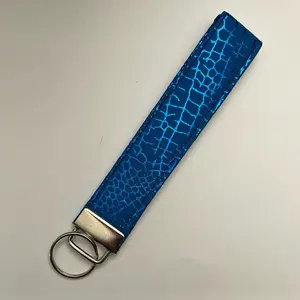 Blue foiled Dragonfly Wing key fob
